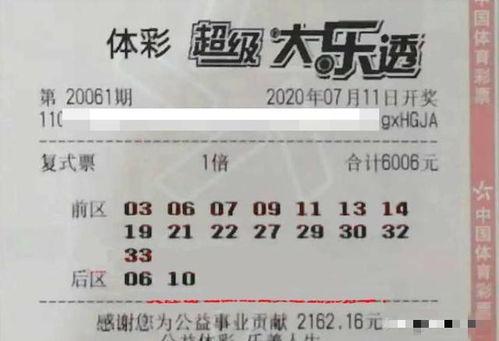 大乐透开奖7月11号,惊喜大奖花落谁家？